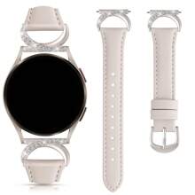 Correa de reloj de lujo con hebilla en forma de C con diamantes - Compatible con Galaxy Watch 7/6/5/4 (40mm/45mm) y Watch 6 Classic (43mm/50mm) y Watch 5 Pro (45mm) - Correa cómoda y resistente al sudor - Diseño delgado y elegante - Opciones de múltiples colores - Perfecto para negocios/citas/bodas/fiestas/uso diario - Regalo ideal para mujer