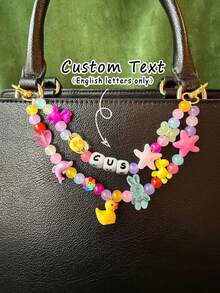 Custom Fashionable Colorful Bag Charm - Silicone Letter Name Tag Multicolor Bag Accessories Beaded Key Chain Stylish Bag Decoration Animal Starfish Rainbow Bag Charm Y2K Crochet Beach Accessories Fishing,School Supplies,Back To School,School Gift,For Office,For School,For Classroom,For Teacher Gifts,For University,For Colleague,For Dorm Rooms,For Teacher,For Boys And Girls,For Teenagers,Junior High School Students,Middle School Students,High School Senior High School Students,College Students,University Students,Freshman,Sophomore,Underclassmen