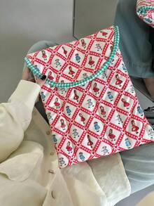 Korean Ins Cotton Computer Bag Soft Puff Princess IPad Bag Embroidered 13 Inch Computer Inner Bag - Multicolor - View 4