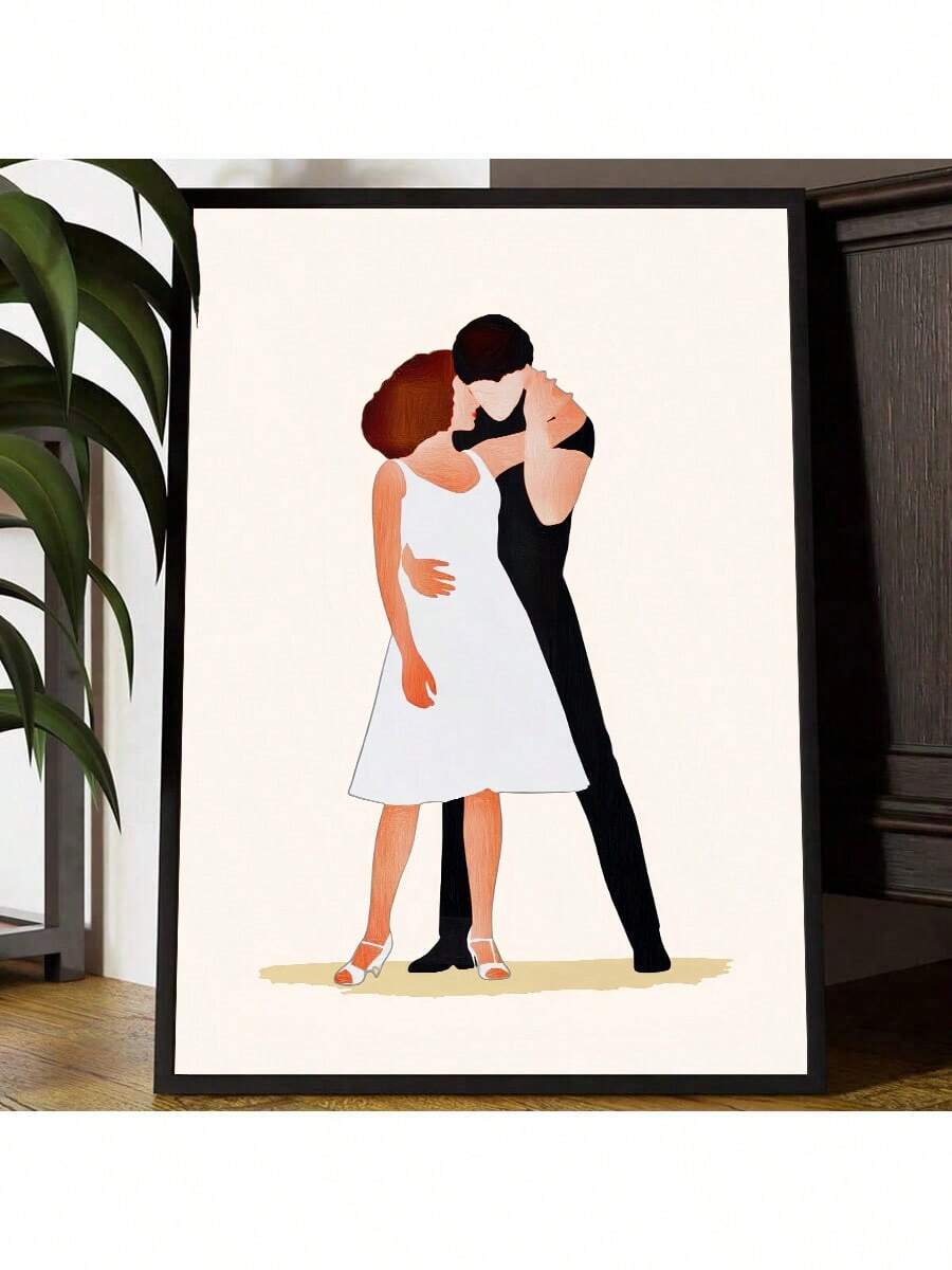 1pc Unframed Dirty Dancing Print | Iconic Dance Print | Iconic Dance Sequence Movie Art Poster - Multicolor - View 1