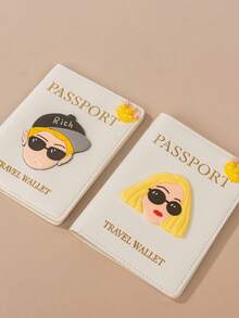 1pc Matte Finish Pu Material Travel Passport Cover With World Map & Letter Print And Fixed Design Passport Holder Passport Case Passport Wallet Passport Bag For Holiday For Vacation Passport Pouch For Flight For Back To School For Men And Women Travel Essentials Travel Accessories Valentine's Day SummerFor Travel Lightweight