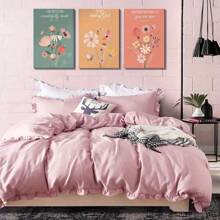Conjunto de 3 cuadros de arte de pared con versículos bíblicos de estilo bohemio para la guardería, decoración de pared de niña con flores vintage para sala de estar, dormitorio, habitación de niñas, listos para colgar - Murales de pared de tres piezas de alta calidad enmarcados