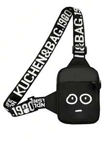 peach tree 男士小方形胸包、斜挎包、腰包、单肩包、跑步包、骑行包、时尚纯色简约卡通、宇航员、涂鸦印花运动街头商务休闲包趣味礼品胸包侧包挎包皮包流浪包旅行必备品节日必备品腰包夏季运动生活包包 - 彩色 - 查看 27