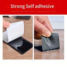 300cm/119in Total Length Dual-Sided Adhesive Tape, 150cm Hook & Loop, Self-Adhesive, Black/White, 2cm/4cm Width, Suitable For Office Desk & Home Decor Back To School
