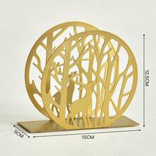 2pcs Gold Metal Tissue Paper Holder, Decorative Bar Tabletop Cafe Dining Room Napkin Dispenser - Multicolor - View 7