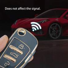 适用于奥迪 A1 A3 A4 A5 A6 A7 S3 S7 S8 R8 Q2 Q3 Q5 Q7 Q8 C5 C6 TT RS3 RS6 的 1 件装 TPU 全包覆式汽车翻盖钥匙扣保护套 - 單包 - 查看 10