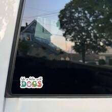 Life Is Better With Dogs Vinyl Sticker – Colorful Dog Lover Decal For Cars, Laptops, Water Bottles & More, Waterproof & Durable Matte Finish,School Supplies,Back To School