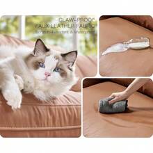 114" L-Shaped Modular Sectional Sofa – 4-Seat Oversized Cloud Couch With Down Feather Fill, Chaise, And Ottoman For Living Room - 棕色 - 查看 8