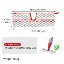 1pc/2pcs/4pcs/8pcs Compatible /O-Cedar ProMist MAX Steam Mop Pads, Fit For ProMist MAX Mop Heads, Replaceable  Ultra Microfiber Mop Pads - Red - View 6