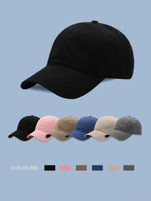 Men's Casual Pure Color Baseball Cap - Amarillo Fiuorescente1 - 查看 3