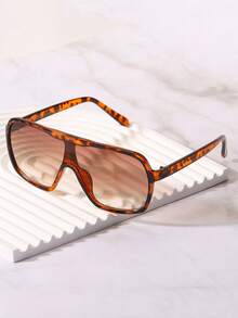 1 Pair Big Frame Fashion Solid Black Sunglasses - Multicolor - View 15