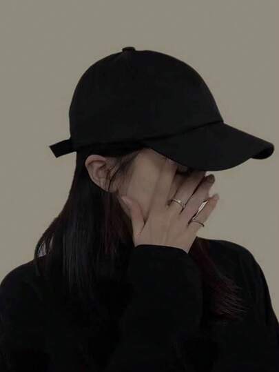 男女通用四季休闲可调节棒球帽嘻哈帽，时尚棒球帽带金属调节扣