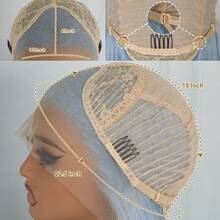 Light Blue Color Hair Synthetic Lace Front Wigs Fashion Blue 13x4 Free Part 28 Inches Long Straight Wigs HD Lace Pre Plucked Baby Hair Natural Hairline Glueless Frontal Lace Replacement Wigs Ready To Wear Comfortable For Women Girls Party Movie Concert Makeup Use Daily Wear - Màu xanh nhạt - Xem 6