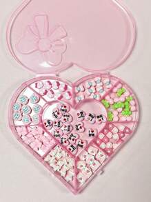 80Pcs/Box Kawaii Pink 3D Cartoon Skull Bow Heart Envelope Cherry Bow I Love You I Love Me Hi Pill Girls Women Nail Art Decoration Charms Gem Bulk Supply French Ballet Coffin Manicure Accessories Flat Back Small Resin Junk Phone Case Ipadcase Decoration Charms Diy Crafts