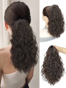 Ponytail Extension, 20 Inch Short Claw Clip Ponytail Extension, Wavy Curly Claw Clip In Ponytail Hair Extensions, Natural Fake Ponytail Synthetic Hairpiece For Women Daily