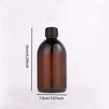 1pc 100ml/250ml/500ml Transparent Plastic Sample/Travel Size Bottle With Cap, Round Liquid Filling Bottles Home Bathroom Decor Fall Decor Back To School - Clear - View 11