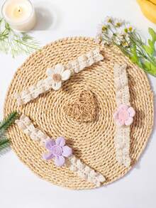 5pcs Baby Girl Headband For 0-4 Years Old Girl,Bow Headband,Flower Headband,Toddler Girl Spring Clothes,Baby Summer Clothes,Candy Color Hairband,Ice Cream Color Headbands,Kid Headbands,Children Accessories Celebration Day Anniversary Party Decorations,Children Gift,Can Be Worn At Home Or Outside,Birthday Decorations, Photography Props - Multicolor - View 3