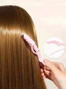Set mit 6 süßen rosa Styling-Haarclip - 12 cm x 4,3 cm, Aufteilen & Make-up Entfernen - strapazierfähiger Kunststoff, Vintage Design für Haare & Schönheit, Krokodilclips