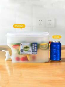 1 Piece 3.5L Cold Water Kettle, Large Capacity Modern Simple Design Cold Water Bucket With Faucet, Can Hold Lemonade, Juice, Can Be Put In The Refrigerator, Suitable For Summer, Home Life, Party, Wedding, Holiday Gift