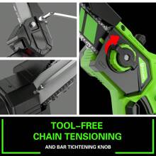 Compact Mini Chainsaw Cordless, 8 Inch Chain Saw With 2 Pcs Batteries Powered, Includes Charger, Fast Powerful Cutting, Lightweight, Sharp - Perfect For DIY Projects & Home Maintenance, Pruning Shears, Backyard Upkeep, Best Gifts For Dad, Husband