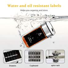 Spice Jars With Black Lids, 24 Spice Jars With Spice Labels. Perfect Storage Box For Kitchen Spices, Spice Labels, Glass Spice Jar For Neat Spice Storage. - 24 lọ gia vị cổ điển - Xem 7