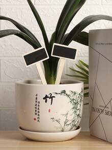 5/10/20 件 T 形花园黑板桩标志、留言板园艺苗圃花园桩、乡村风格落地式原木植物花卉蔬菜花店花卉价格标签，适用于盆栽、种子、香草、蔬菜、多肉植物 - 彩色 - 查看 6