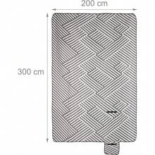 2025 Hottt New Arrivals:Relaxdays XXL Picnic Blanket, 200 X 300 Cm, Fce Beach & Camping Mat, Insulated & Waterproof, Portable, Grey & WhiteParent- - Bildfarbe - View 2