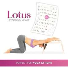 Lotus Inversion Chair Vegan Headstand Bench Yoga Chair For Inversions And Relaxation Premium Quality European Craftsmanship Poster Included Wood White - as pic - View 5