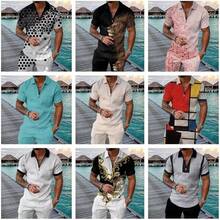 BIRW Men's Track Suits 2 Piece Summer Short Sets Outfits Fashion Polo Shirt Casual Short Sleeve And Shorts Set - LLPO233 - View 6