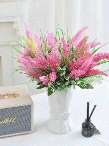 1PC/4PCS/8PCS 18.90Inch Artificial Lavender Artificial Plastic Plant Suitable For Home Wedding Kitchen Garden Courtyard Window Box Office Desk Center Decoration Indoor And Outdoor Decoration