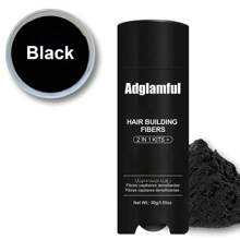 Polvo de fibra capilar Adglamful, 30g - Cobertura instantánea para el cabello ralo y la raya, ideal para hombres