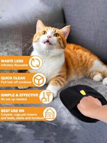 1/2 Pares de guantes anti-pérdida, guantes de limpieza para mascotas, eliminan el pelo de mascotas de sofás, ropa, sábanas, guantes anti-estáticos para deshedrado, suministros de limpieza del hogar, guantes, gatos, accesorios de limpieza de mascotas, suministros de limpieza