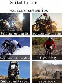 1pc Retro Motorcycle Helmet Windproof Goggles Dustproof Eye Protection Mask Riding Off-Road Windshield Glasses - Multicolor - View 10