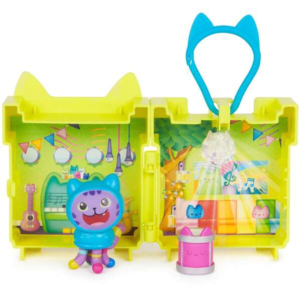 Spin Master Juego de set de clip-on de la casa de muñecas de Gabby con figura de juguete DJ Catnip y accesorios de casa de muñecas, juguetes para niños de 3 años en adelante