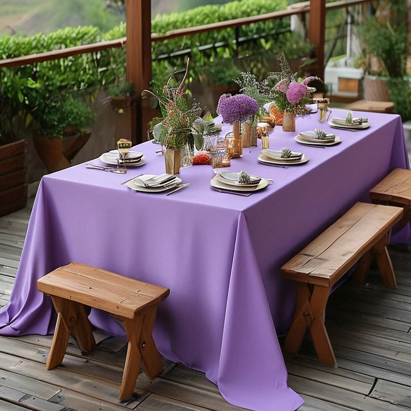 Pieza Mantel de poliéster resistente a las manchas y a las arrugas, lavable, adecuado para bodas, fiestas, decoración de mesa de comedor y decoraci?