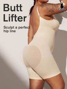 1 Pieza Shapewear tipo corsé sin espalda sexy y de microfibra para mujer de talla grande, uso de verano