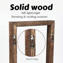 4 Pcs Vintage Wooden Wall Shelf, Floating Shelves For Wall, Rustic Floating ShelvesWood Wall Shelves, Square Display For Photos, Candles, Flowers, Albums & PottedPlants -Ldeal For Living Room & Office Decor - 棕色 - 查看 8