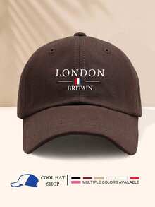 1 件男女通用夏季防紫外线伦敦图案棒球帽，可调节时尚休闲透气太阳帽，百搭日常穿着 - 棒球帽 - 查看 7