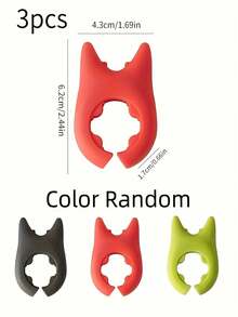 3pcs Silicone Kitchen Utensils Set - Spill-Proof Ladle, Pot Lid Holder, And Multi-Functional Spatula Rack, Random Color, Suitable For Home And Restaurant Kitchen