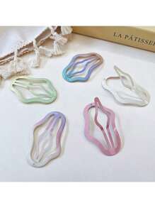 4/5 pièces Pinces à cheveux pour femmes, pinces BB à l'arrière de la tête, pinces sur le côté des franges pour femmes, design en forme d'étoile à cinq branches et de nuage creux, style mignon et doux, convient pour la coiffure, les cadeaux, les festivals