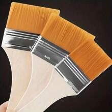 1/5pcs Premium Art Brushes - Various Nylon Bristles, Wooden Handle, Ideal For Acrylic, Oil Painting, Watercolor, Varnish, For Students, Artists, Hobbyists - Durable, Easy To Clean, Long Lasting