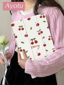 Ayotu Cherry 保护壳兼容 iPad 10.2 英寸 2021/2020 iPad 第 9/8 代/iPad (A16) 11 英寸第 11 代 2025，兼容三星 Galaxy Tab A8 10.5 英寸 2022，Tab 保护套，带笔架，支持自动睡眠/唤醒盖