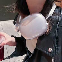 Soft Anti-Scratch Transparent Cover For AirPods Max TPU Wireless Shockproof Headphones Case Protective Sleeve Protector - Transparent Powder - View 3