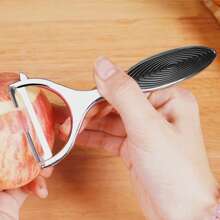 1pc Fruit Peeler, Vegetable Peeler, Creative Peeler, Stainless Steel Peeler, Potato Peeler, Kitchen Peeler For Melon, Pear, Carrots, Kitchen Tools, Kitchen Gadgets, Dorm Essentials