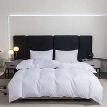 CNZB-1件白色单人被套套装[无枕套，无填充物]，135*200厘米，200*200厘米，220*240厘米 - 白色 - 查看 1