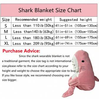 SunBritly Pink Shark Wearable Blanket Shark Blanket Shark Sleeping Bag Tail Wearable Flannel Blanket Thickened Warm Loungewear Blanket Adults Cartoon Shark Sleeping Bag Clothing Role Play Shark Costume Gifts For Shark Lovers Shark Loungewear Pajamas Multifunctional Blanket