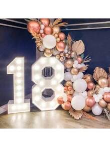 3ft Marquee Numbers, Light Up Numbers, Mosaic Numbers For Balloons, Number 1 Balloon Frame, Marquee Light Up Letters,0123456789st Birthday Decorations, First Party Anniversary Decorations