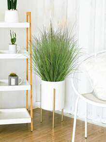 Artificial Plants Onion Grass Outdoor Artificial Tall Grass Tall Fake Shrubs Wheat Grass UV Resistant Greenery Stems Faux Bushes Plant For Indoor Outdoor Garden Office Home Decor,Outdoor Fake Grass, Green Leafy Decorations,Wedding Decor Grass