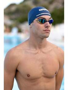 Gafas de natación de carreras de pitón unisex para hombres y mujeres, anti-vaho, sin fugas,áximo confort, doble correa, lente espejo/no espejo - Oro-blanco-negro - Ver 7
