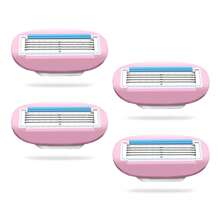 jifuli Ferramenta de Depilação Manual de Maiô Bikini Feminino com Lâminas de Aço Inoxidável de 5 Camadas, Lâmina de Barbear Substituível e Segura